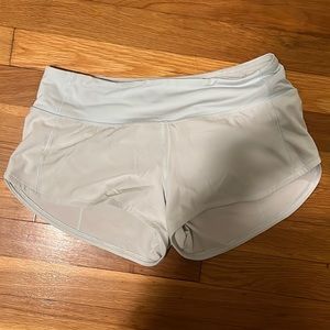 Lululemon speed up shorts. Sold out color ocean air. Comes with tags unattached.